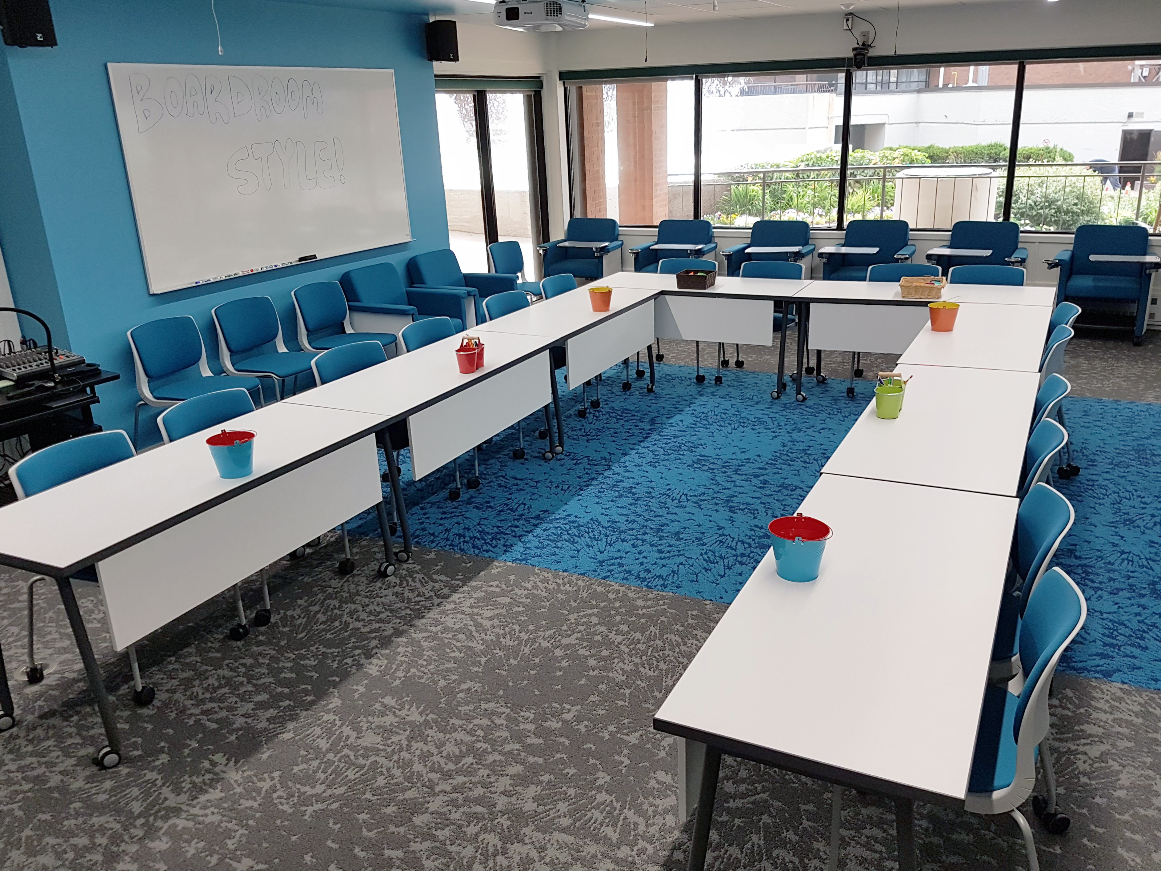 Hub Classroom Boardroom Style