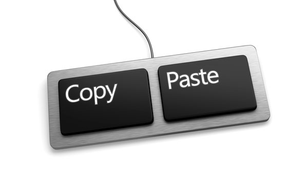 Keyboard with copy and paste buttons