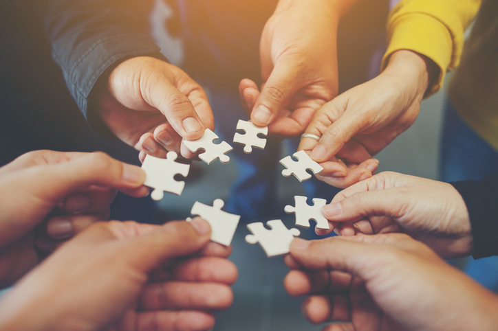 Diverse students working together