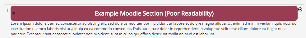 Section description without blank space